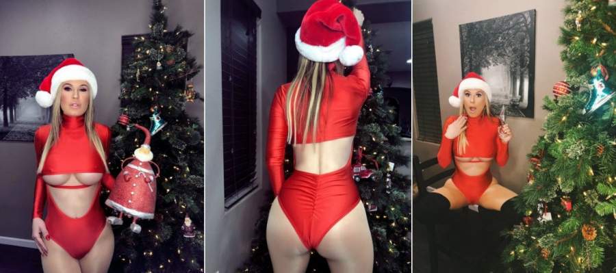 Модель Ana Braga в рождественской фотосессии