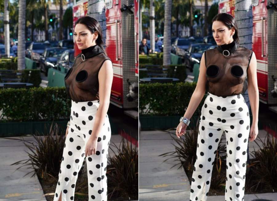 Албанская певица и актриса Bleona Qereti в откровенном наряде