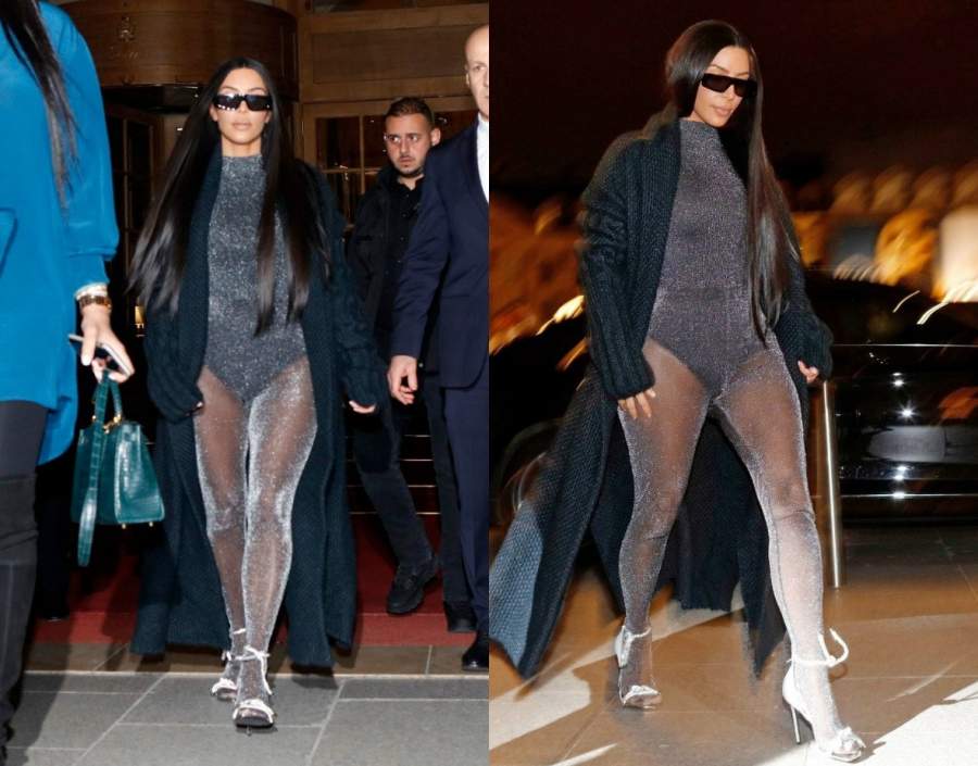 Актриса и фотомодель Kim Kardashian в уникальном наряде