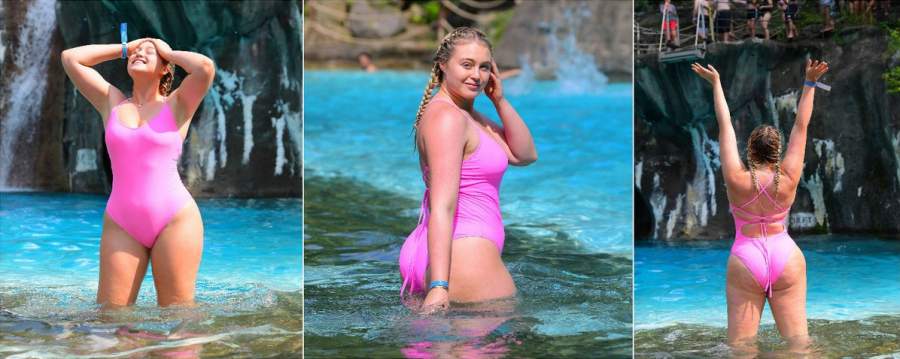 Фотомодель Iskra Lawrence в купальнике