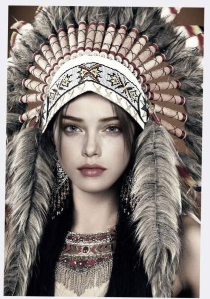 Красивые женщины племени индейцев